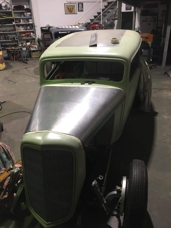 Rolled custom bonnet made in the English Wheel and Bead Roller